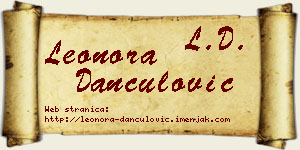 Leonora Dančulović vizit kartica